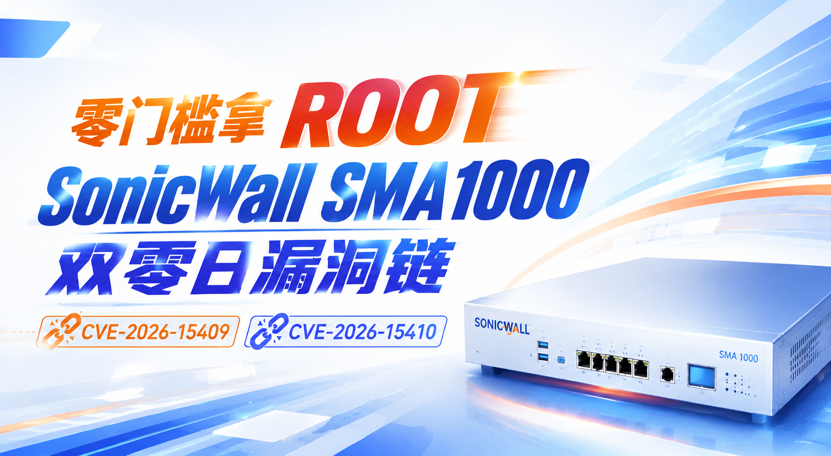 零门槛拿 ROOT：SonicWall SMA1000 双零日漏洞链